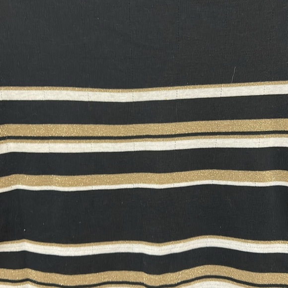 Escada Black and Gold Glittery Striped  Sweater Top - Picture 4 of 12